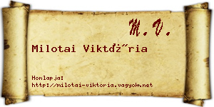 Milotai Viktória névjegykártya