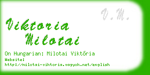 viktoria milotai business card